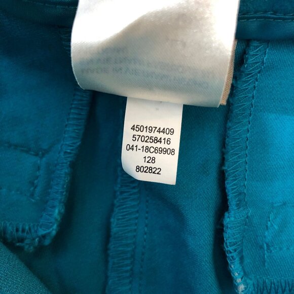 Chicos Womens Turquoise Stretch Cropped Capri Pants 00 (US Size 2) - Picture 4 of 4